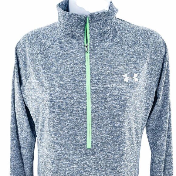 Under Armour Heatgear Zip-up Pullover Athletic Top - Picture 3 of 10
